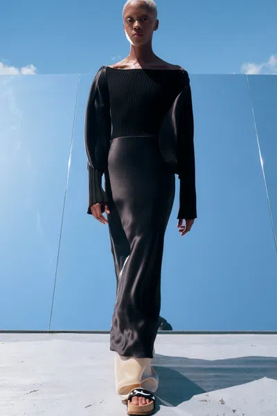 Shop Gabriela Hearst Gilman Dress In Cashmere And Silk In Black