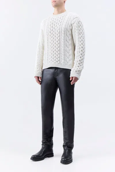 Shop Gabriela Hearst Geoffrey Knit Sweater In Ivory Cashmere