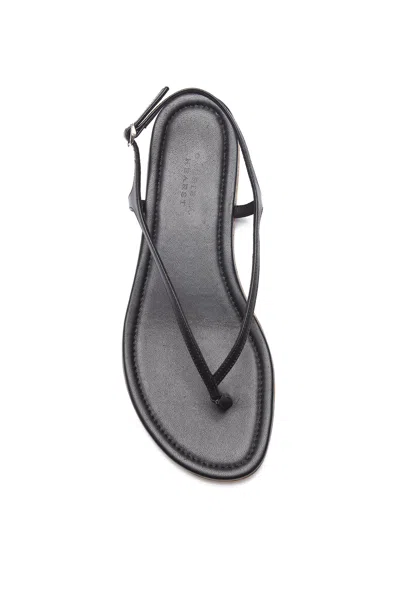 Shop Gabriela Hearst Gia Flat Sandal In Black Leather