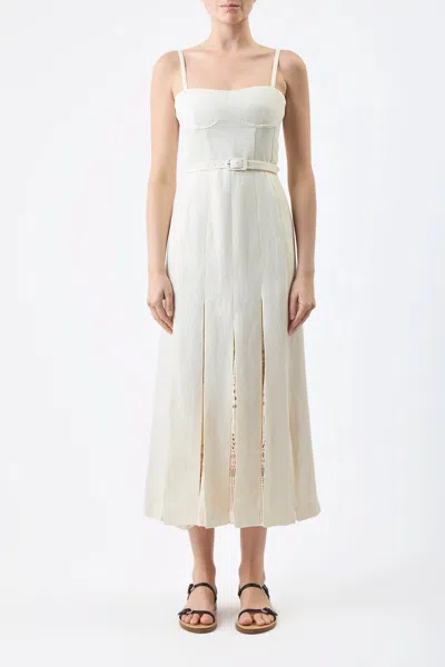 Shop Gabriela Hearst Godard Dress In Ivory Linen