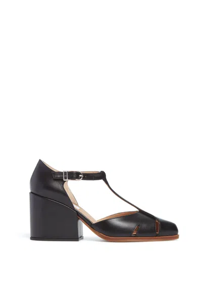 Gabriela Hearst Hawes Heel Pump In Black Leather In Black