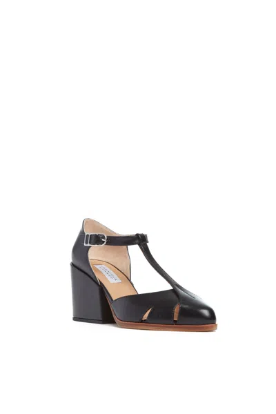 Gabriela Hearst Hawes Heel Pump In Black Leather In Black
