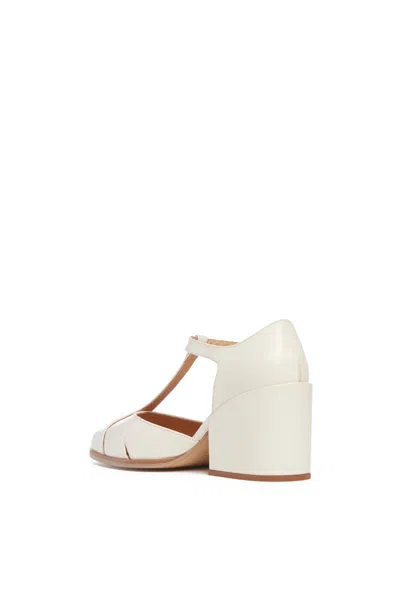 Shop Gabriela Hearst Hawes T-strap Heel In Cream Leather