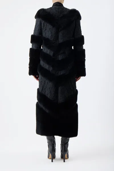 Gabriela Hearst Hugh Coat In Black Suede With Shearling In Black