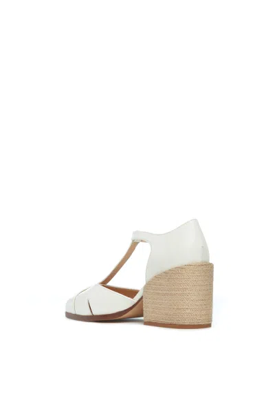 Shop Gabriela Hearst Ivy Block Heeled Pump In Cream Leather