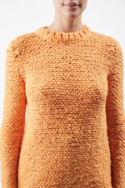 Shop Gabriela Hearst Larenzo Knit Sweater In Fluorescent Orange Welfat Cashmere