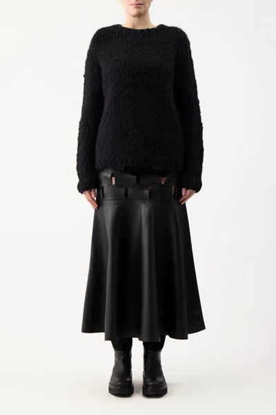 Shop Gabriela Hearst Lawrence Knit Sweater In Black Welfat Cashmere