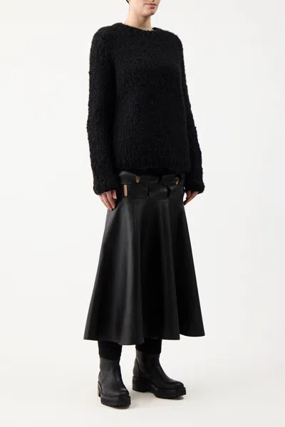 Shop Gabriela Hearst Lawrence Knit Sweater In Black Welfat Cashmere