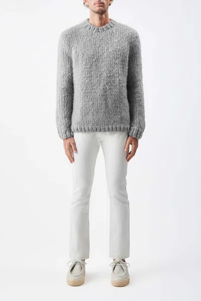 Shop Gabriela Hearst Lawrence Knit Sweater In Heather Grey Welfat Cashmere