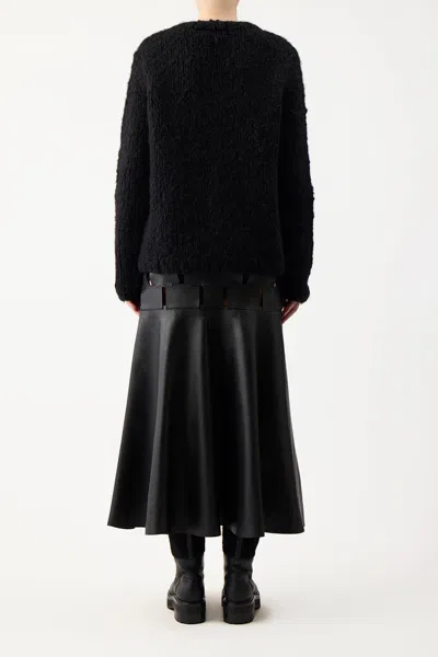 Shop Gabriela Hearst Lawrence Knit Sweater In Black Welfat Cashmere