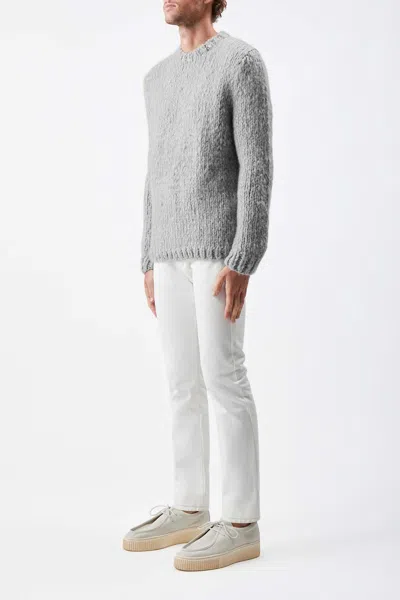 Shop Gabriela Hearst Lawrence Knit Sweater In Heather Grey Welfat Cashmere