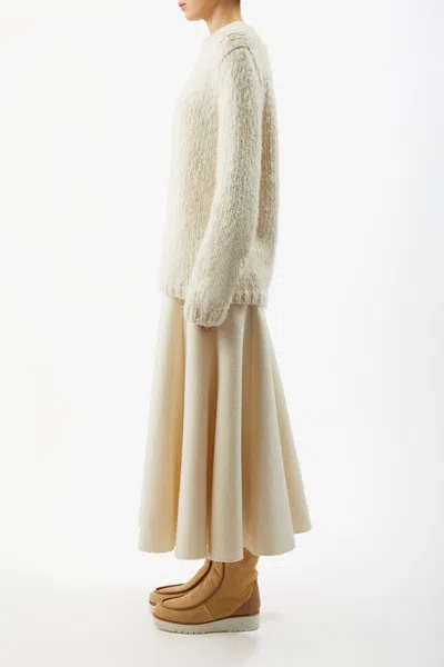 Gabriela Hearst Lawrence Knit Sweater In Ivory Welfat Cashmere In Ivory