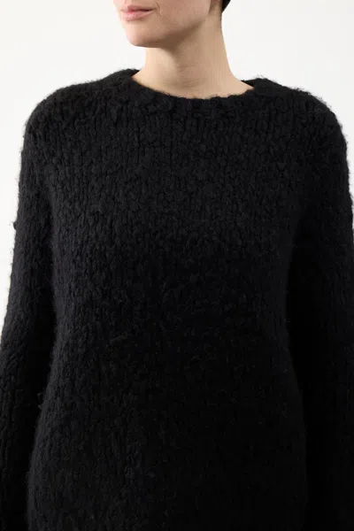 Shop Gabriela Hearst Lawrence Knit Sweater In Black Welfat Cashmere