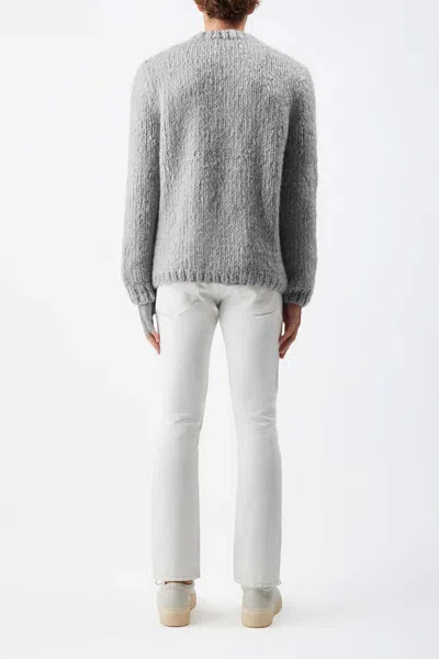 Shop Gabriela Hearst Lawrence Knit Sweater In Heather Grey Welfat Cashmere