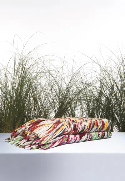 Shop Gabriela Hearst Lauren Space Dye Knit Wrap In Jewel Multi Welfat Cashmere
