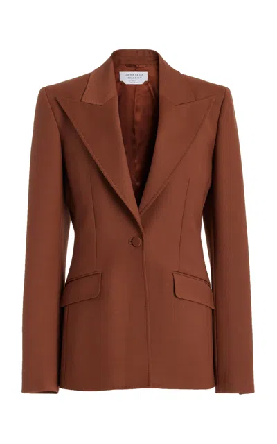 Shop Gabriela Hearst Leiva Blazer In Cognac Sportswear Wool