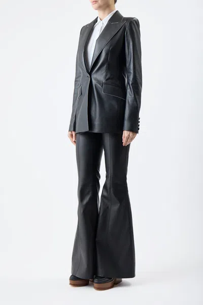 Shop Gabriela Hearst Leiva Blazer In Black Leather