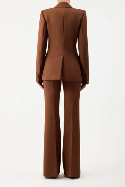 Gabriela Hearst Louisa Tailored Wool-cashmere Blazer In Cognac