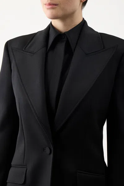 Shop Gabriela Hearst Leiva Blazer In Black Sportswear Wool