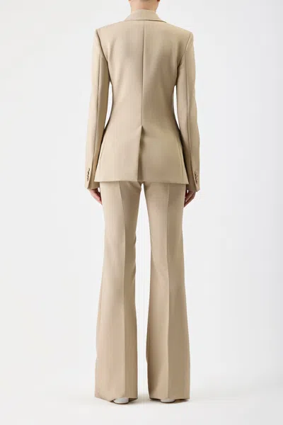 Gabriela Hearst Single-breasted Peaked-lapels Blazer In Khaki
