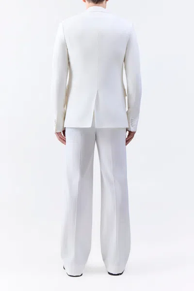 Shop Gabriela Hearst Leiva Blazer In Ivory Wool Twill