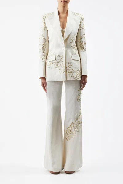 Gabriela Hearst Leiva Blazer In Linen In Ivory