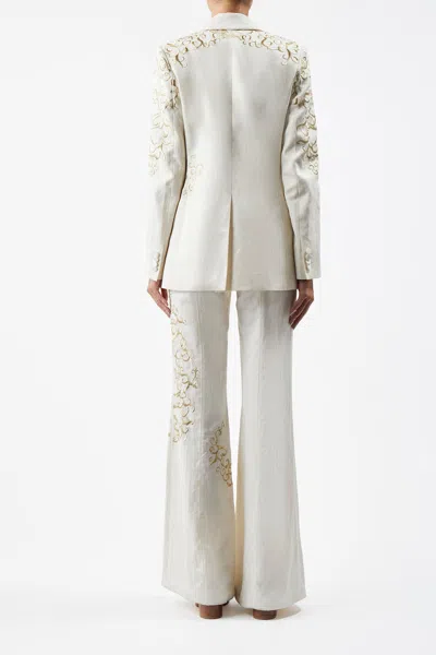 Gabriela Hearst Leiva Blazer In Linen In Ivory