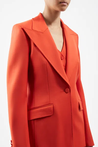 Shop Gabriela Hearst Leiva Blazer In Tonic Orange Sportswear Wool
