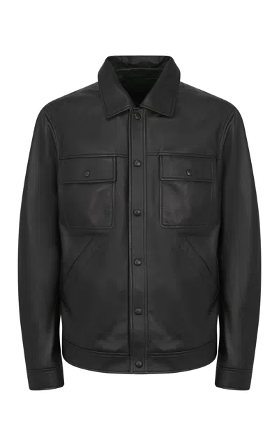 Shop Gabriela Hearst Levy Jacket In Black Nappa Leather