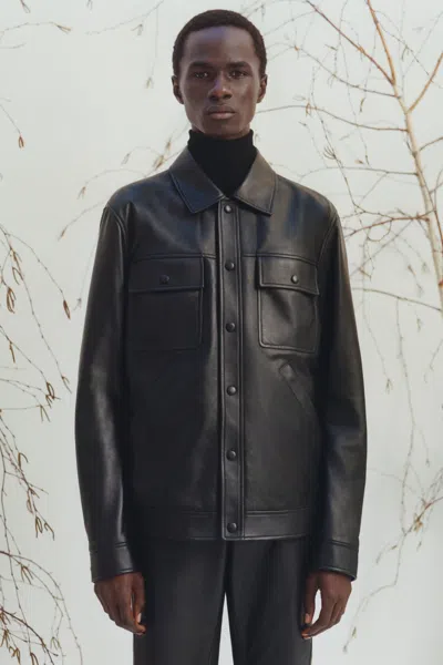 Shop Gabriela Hearst Levy Jacket In Black Nappa Leather