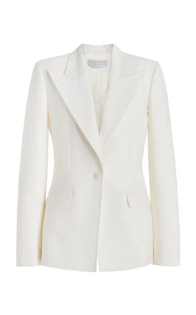 Gabriela Hearst Leiva Sequin Blazer In Ivory Wool In Ivory