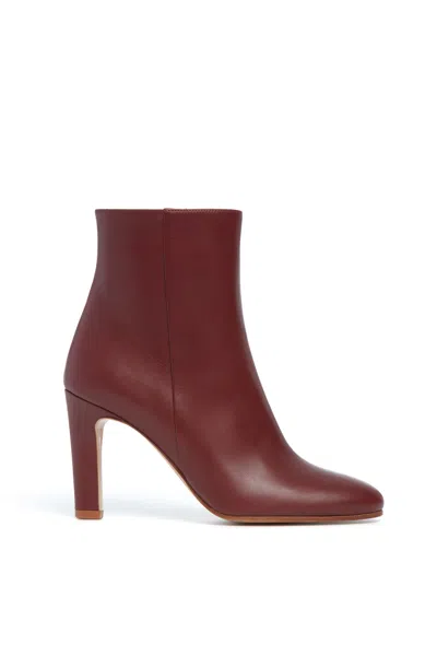 Gabriela Hearst Lila Ankle Boot In Windsor Wine Leather In Windsor Wine