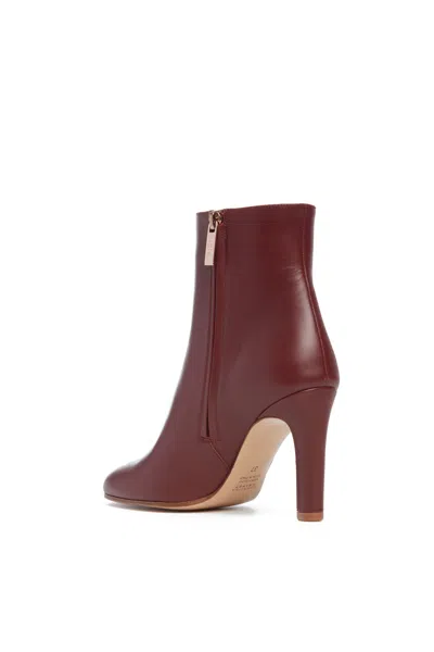 Gabriela Hearst Lila Ankle Boot In Windsor Wine Leather In Windsor Wine