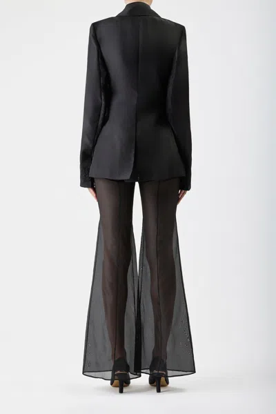 Gabriela Hearst Leiva Single-breasted Silk Blazer In Black