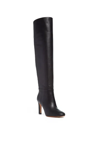 Gabriela Hearst Linda Leather Over-the-knee Boots In Black