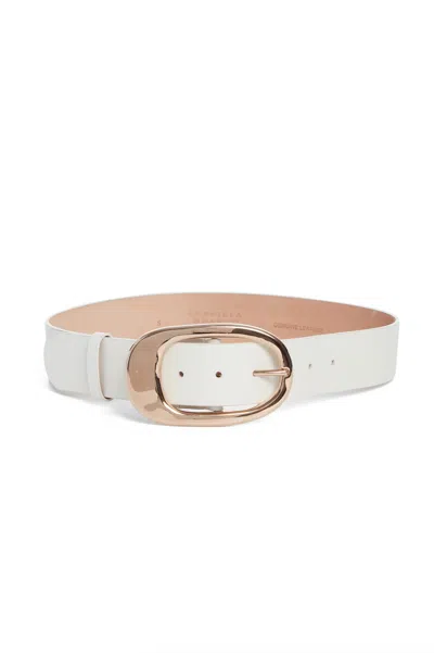 Gabriela Hearst Lozewce Belt In White Leather In White