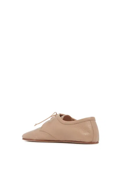 Shop Gabriela Hearst Luca Flat Shoe In Dark Camel Leather