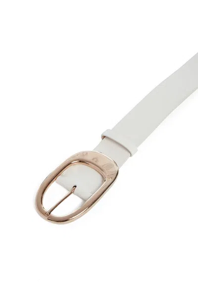 Gabriela Hearst Lozewce Belt In White Leather In White