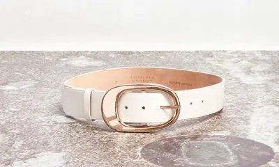 Gabriela Hearst Lozewce Belt In White Leather In White