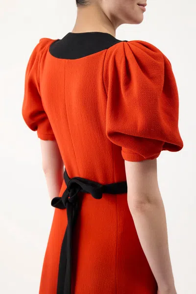 Shop Gabriela Hearst Luz Dress In Tonic Orange Wool