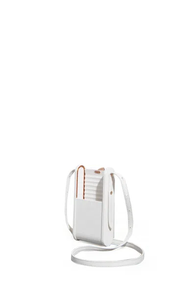 Shop Gabriela Hearst Mabel Crossbody Phone Case In Ivory Nappa Leather