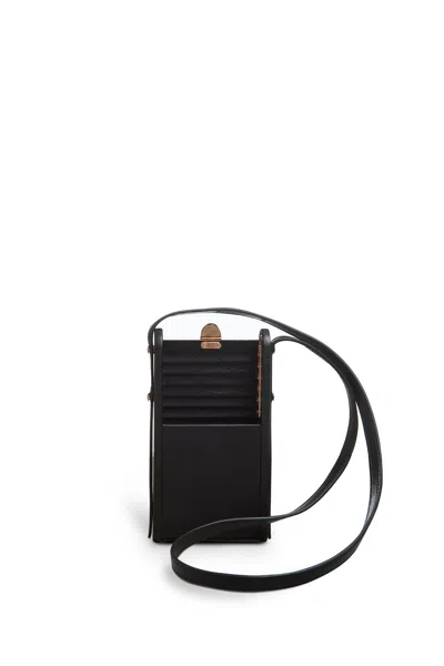 Gabriela Hearst Mabel Phone Case In Black Nappa Leather In Black