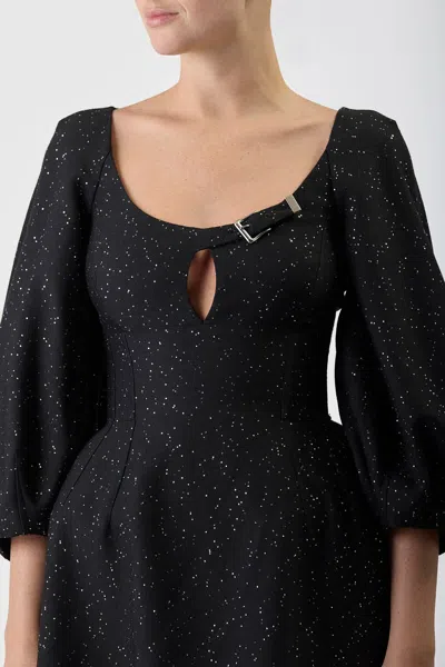Shop Gabriela Hearst Madyn Sequin Dress In Black Wool