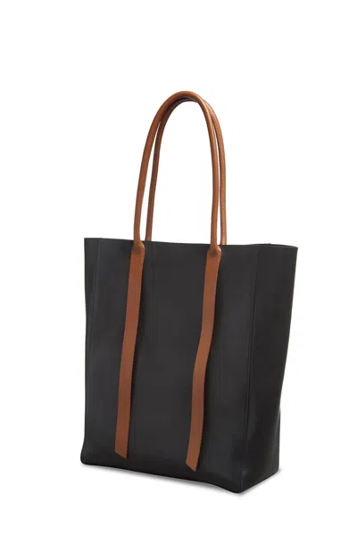 Shop Gabriela Hearst Marianne Tote Bag In Black & Cognac Leather In Black/cognac