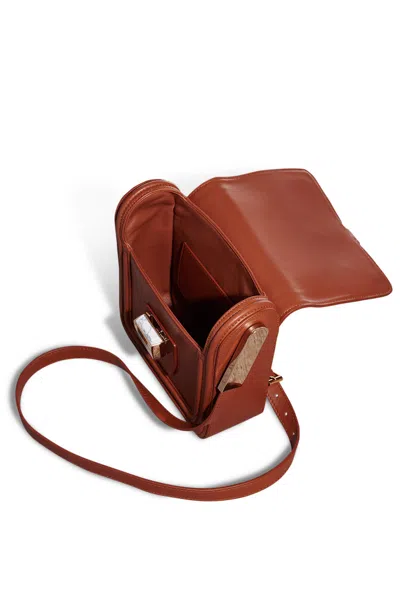 Shop Gabriela Hearst Marvelle Crossbody Bag In Cognac Nappa Leather