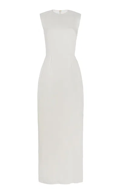 Shop Gabriela Hearst Maslow Sheer Dress With Slip In Ivory Silk Organza
