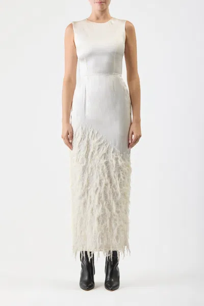 Gabriela Hearst Maslow Sleeveless Silk Maxi Dress In Ivory