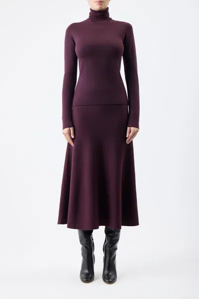 Gabriela Hearst May Knit Turtleneck In Deep Bordeaux Cashmere Wool In Deep Bordeaux