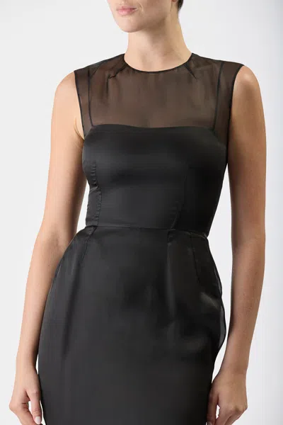 Shop Gabriela Hearst Maslow Dress In Black Silk Organza