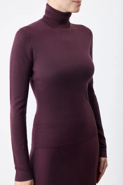 Gabriela Hearst May Knit Turtleneck In Deep Bordeaux Cashmere Wool In Deep Bordeaux
